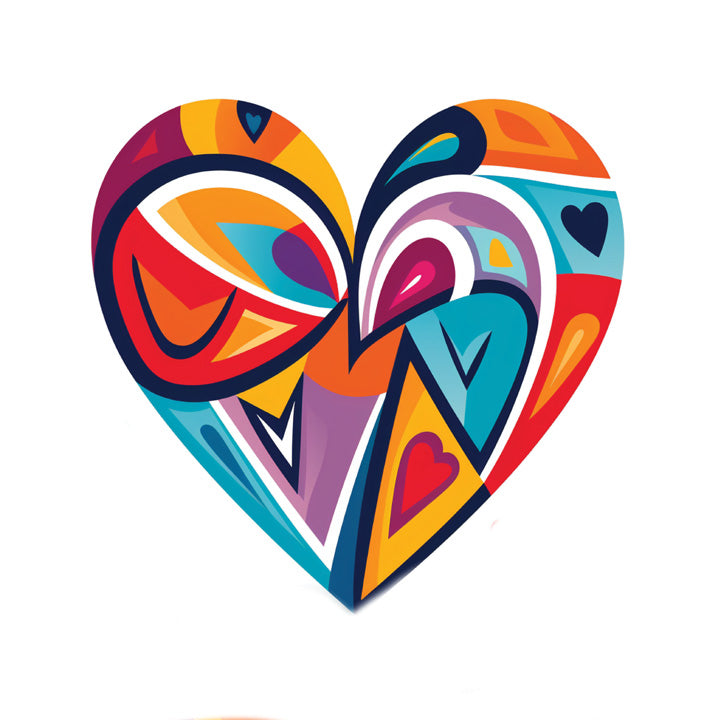 Loopy Impressions Pattern - Picaso Heart